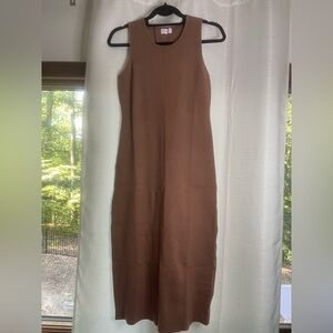 Pink Lily Chic Brown Midi Dress